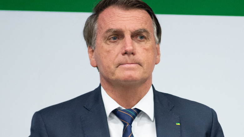 Jair Bolsonaro frowning 