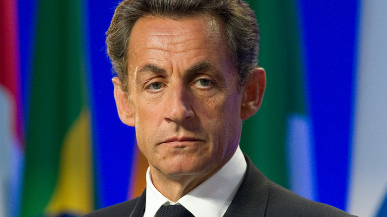 Nicolas Sarkozy posing 