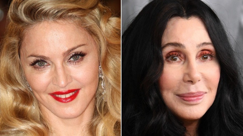 madonna red lipstick cher botox