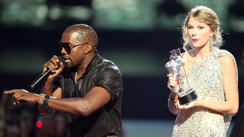 Taylor Swift and Kanye West at the 2009 MTV Video Music Awards