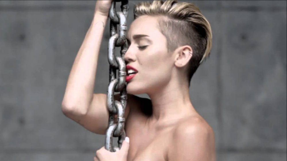 Miley Cyrus in "Wrecking Ball"