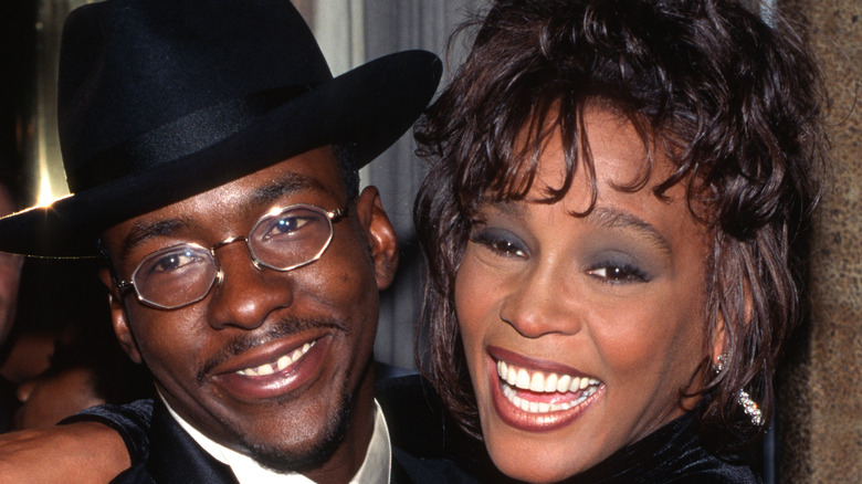 Whitney Houston and Bobby Brown at formal event