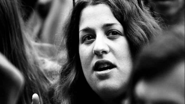 Mama Cass Elliot mid-conversation