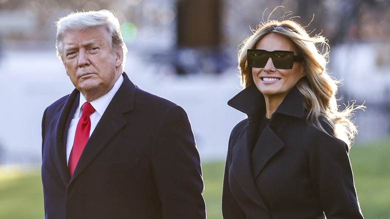 Donald Trump with Melania smiling