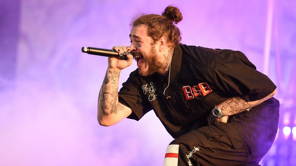 Post Malone performing 