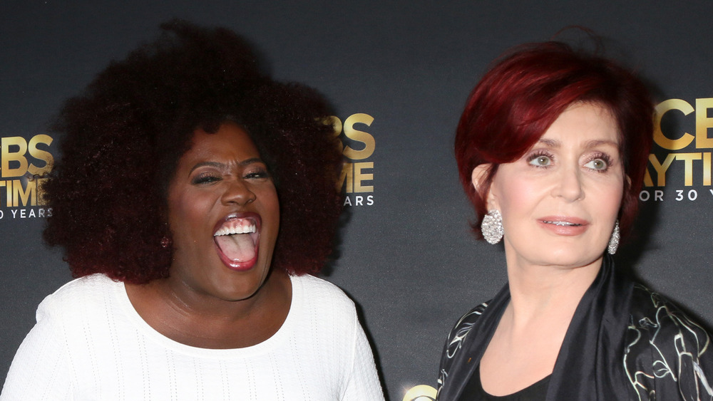 Sheryl Underwood and Sharon Osbourne at a red carpet event