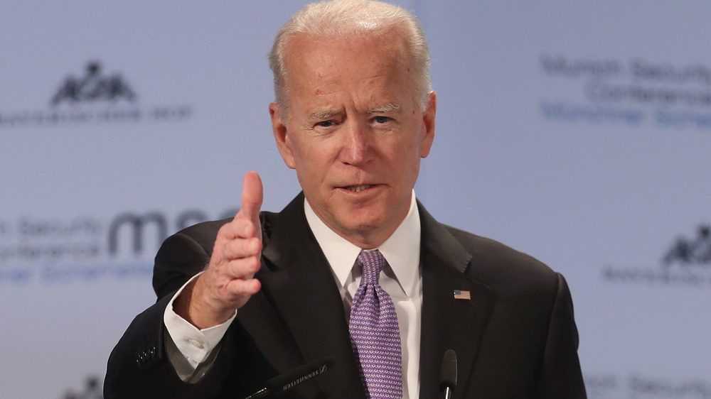 Joe Biden gesturing