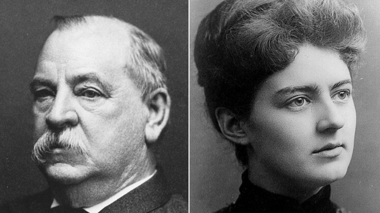 President Grover Cleveland, left, and Frances Cleveland, right