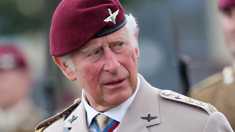 Prince Charles wearing military uniform