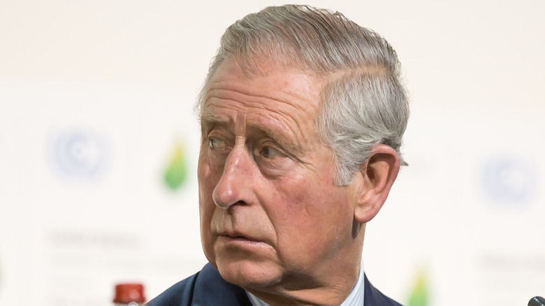 Prince Charles with serious expression