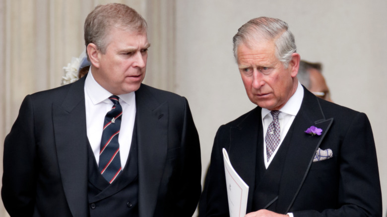 Prince Charles and Prince Andrew at event 