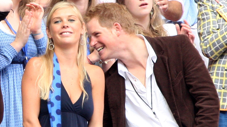 Prince Harry and Chelsy Davy watch the Concert for Diana