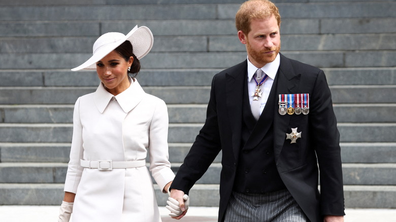 Meghan Markle and Prince Harry walking 