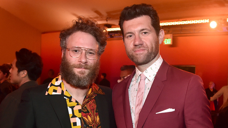 Seth Rogen, Billy Eichner posing