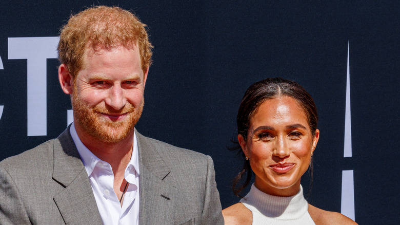 Prince Harry and Meghan Markle make an outdoor public appearance