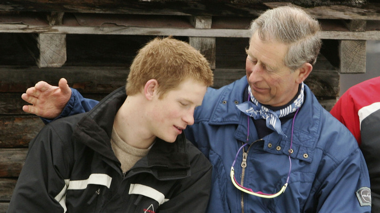 Prince Harry and King Charles hugging