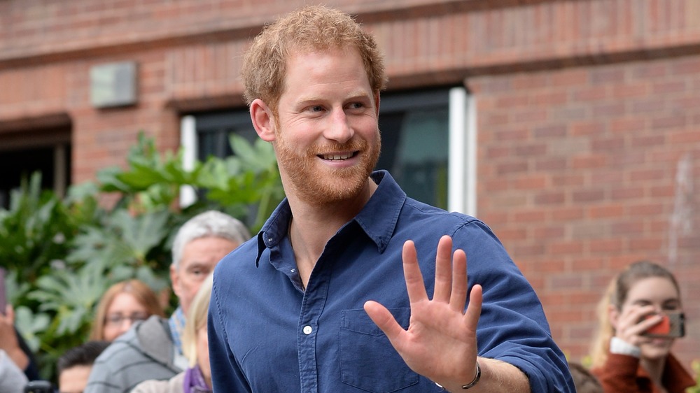 Prince Harry, waving