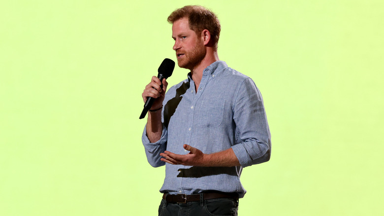 Prince Harry talking