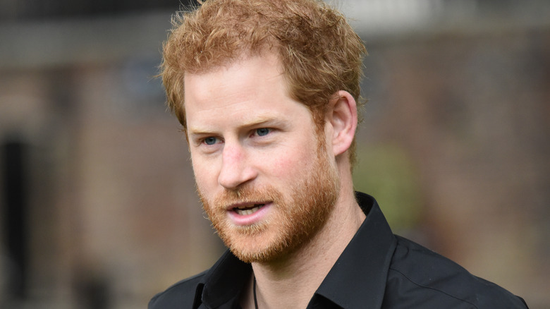 Prince Harry looking pensive