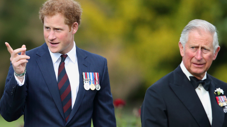 Prince Harry and Prince Charles at event 