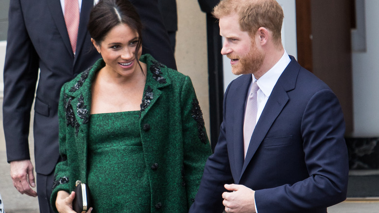 Prince Harry, Meghan Markle walking