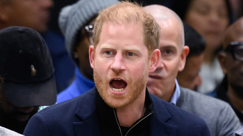 Prince Harry with mouth agape at the Invictus Games