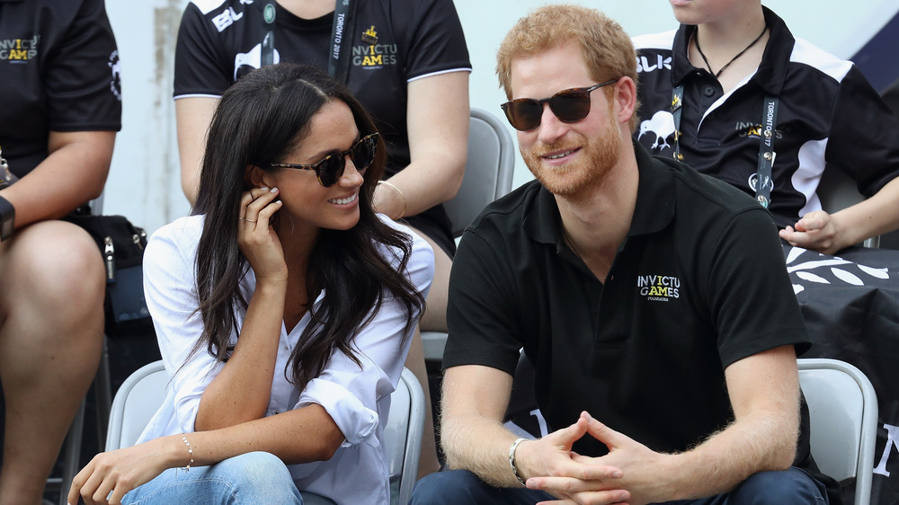 Prince Harry and Meghan Markle making their first public appearance at the Invictus Games