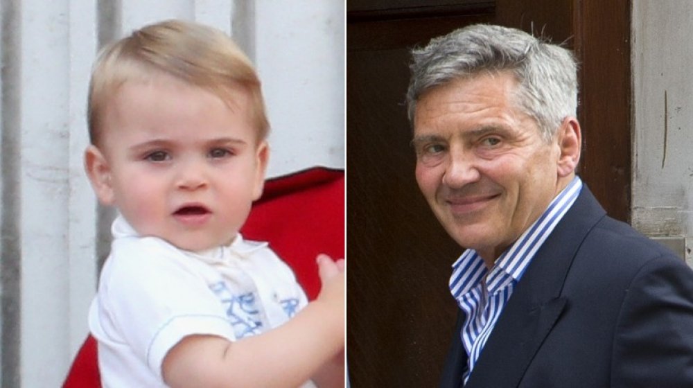 Prince Louis and Michael Middleton 