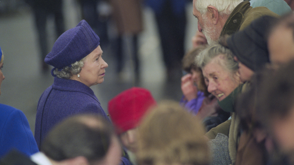 Queen Elizabeth visits Dunblane after school massacre