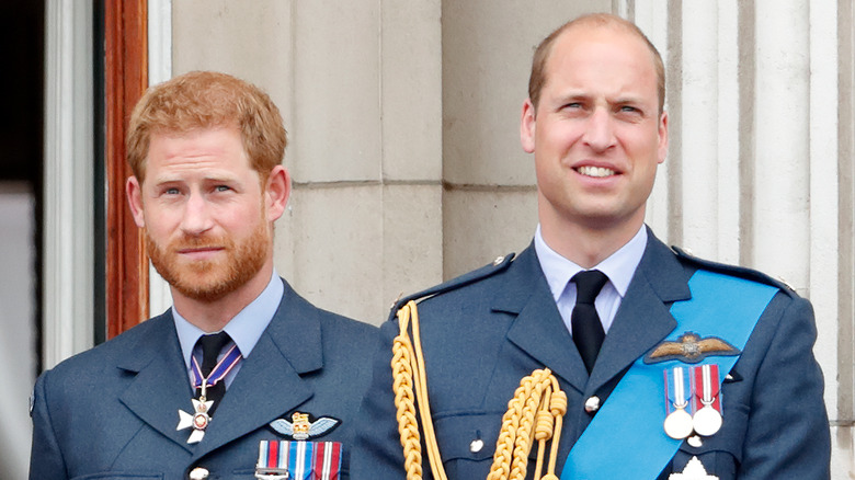 Prince Harry, Prince William posing