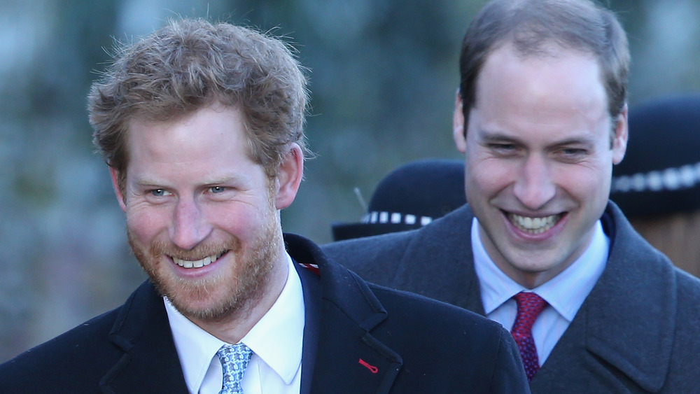 Prince Harry and Prince William smiling