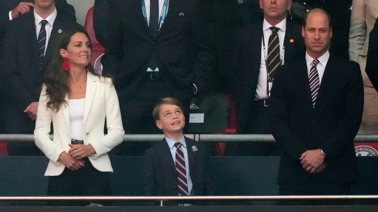 Prince William and family at a football match