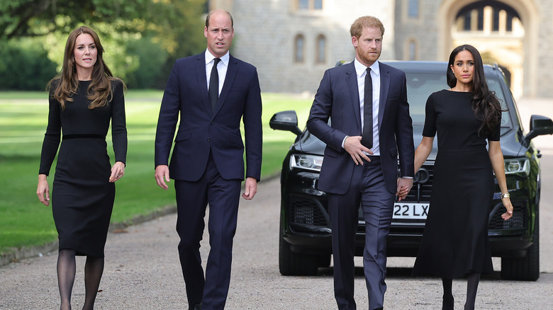 The Windsors and the Sussexes at Queen's funeral