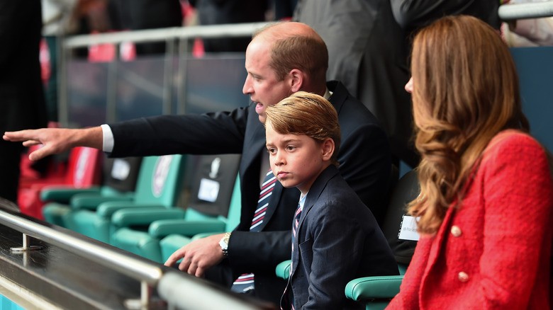 Prince George and parents at Euro 2020 final