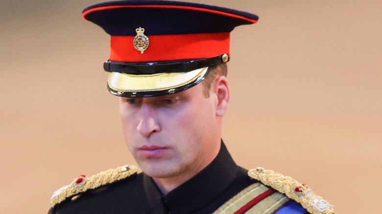 Prince William at the queen's vigil 