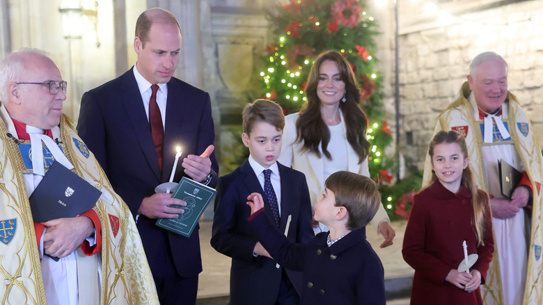 Prince William and Kate Middleton and their kids on Christmas