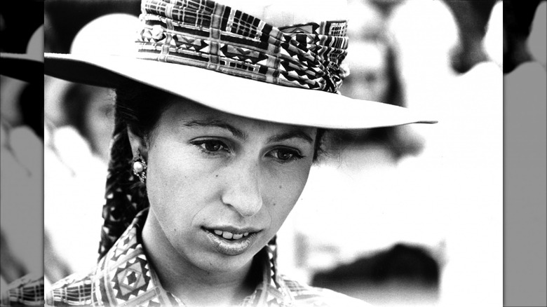 Princess Anne wearing a hat in the '70s