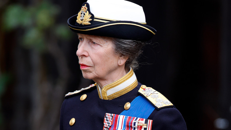 Princess Anne at Queen Elizabeth's funeral