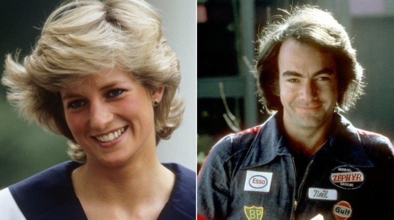 Princess Diana Neil Diamond split image