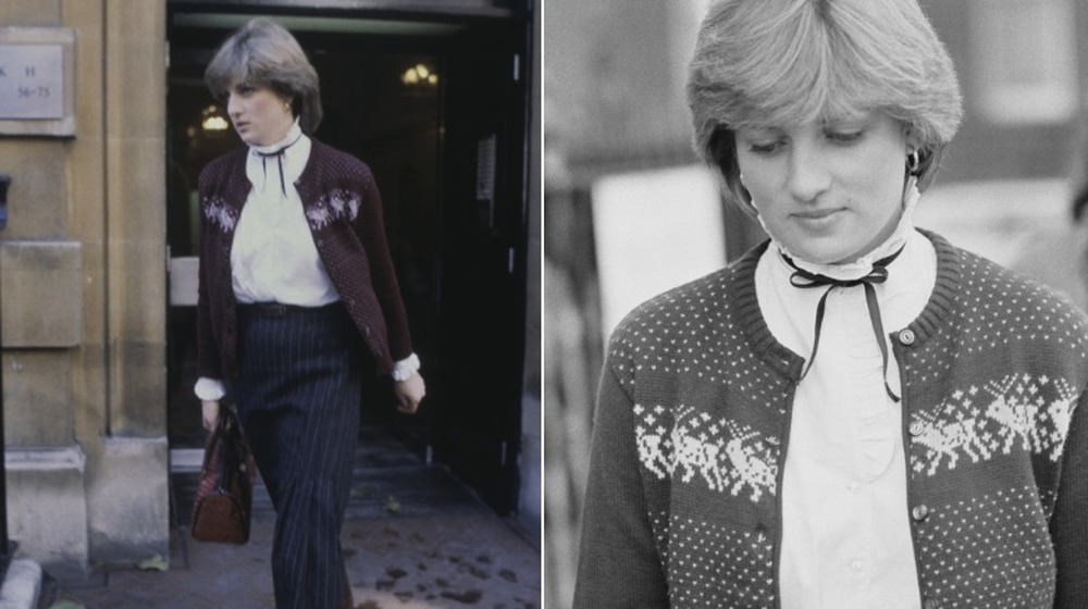 Princess Diana in a Faire Isle sweater