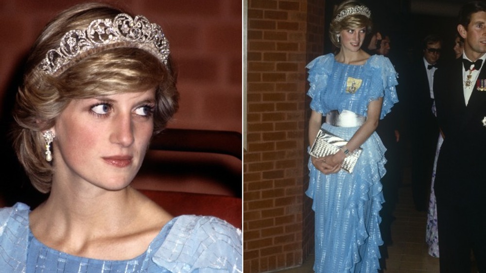 Princess Diana in a Bruce Oldfield dress in 1983