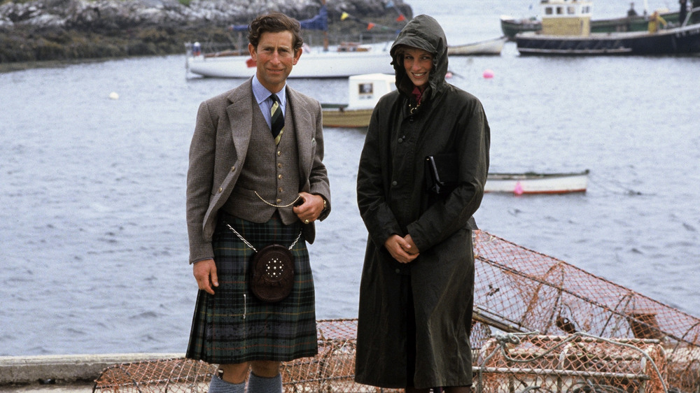 Prince Charles and Princess Diana in Scotland in 1985