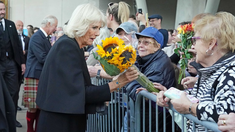 Queen consort Camilla talking