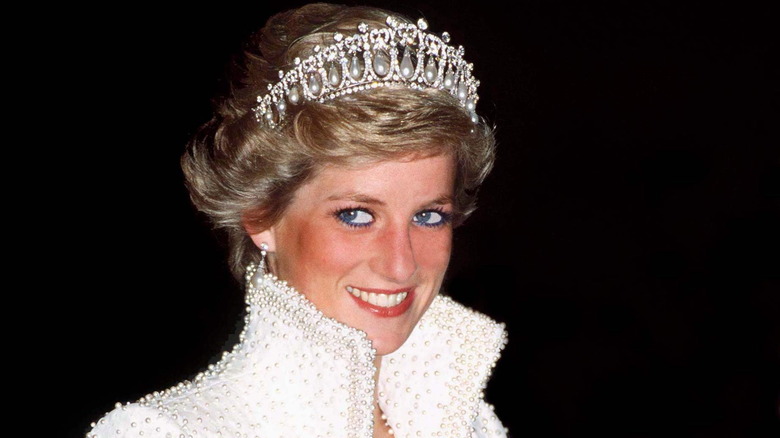 Princess Diana wearing tiara