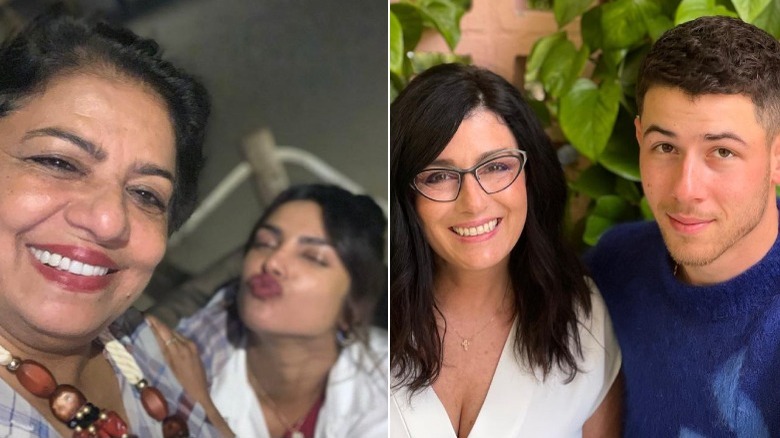 Madhu Chopra and Priyanka, Denise Jonas and Priyanka