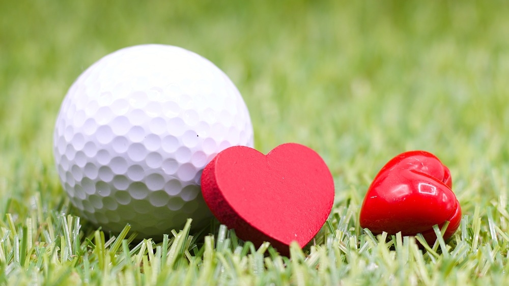 Golf ball and hearts