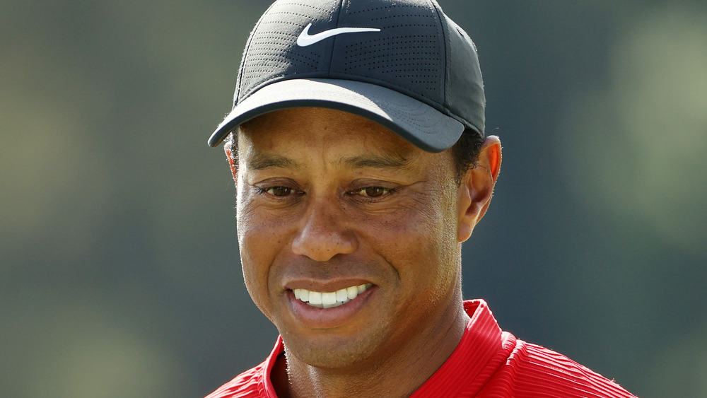 Tiger Woods smiling