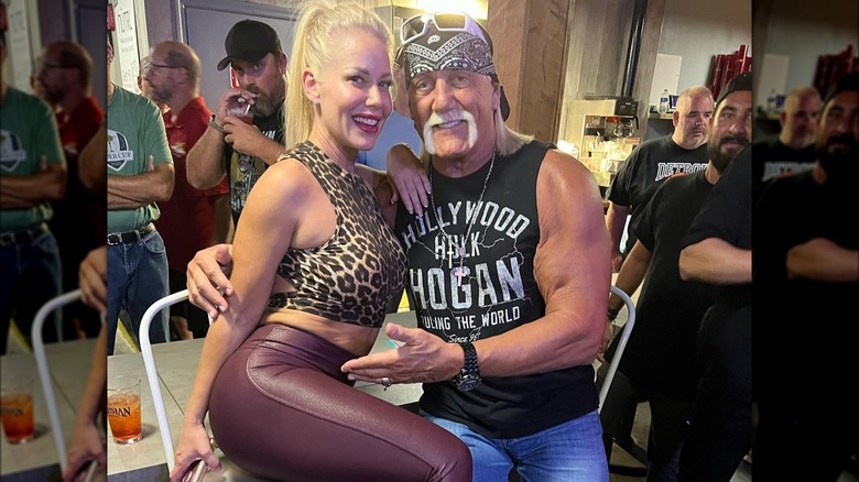Sky Daily and Hulk Hogan smiling