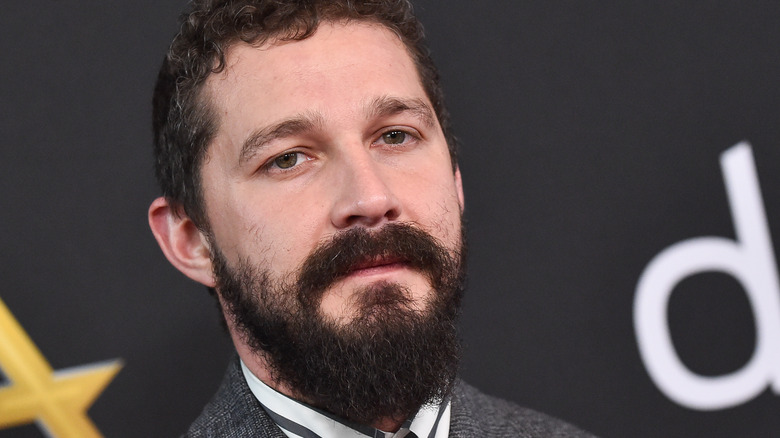 Shia LeBeouf gazing onward