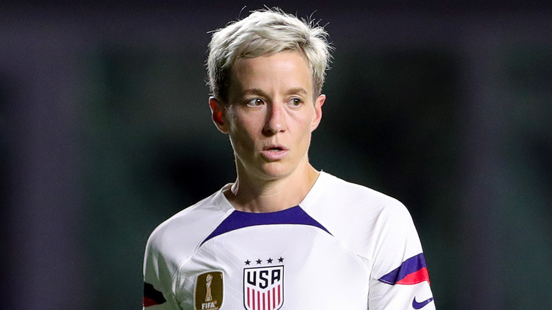 Megan Rapinoe on the field